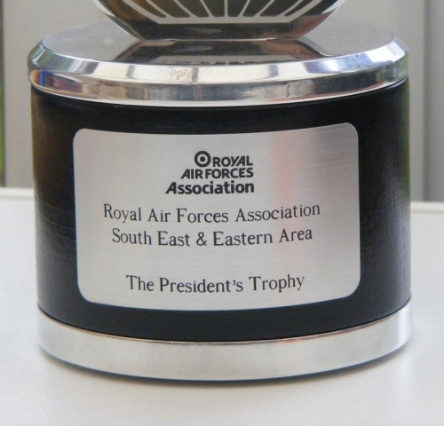 South East and East Area President's Trophy. Inscription reads "Royal Air Forces Association South East & Eastern Area - The President's Trophy"