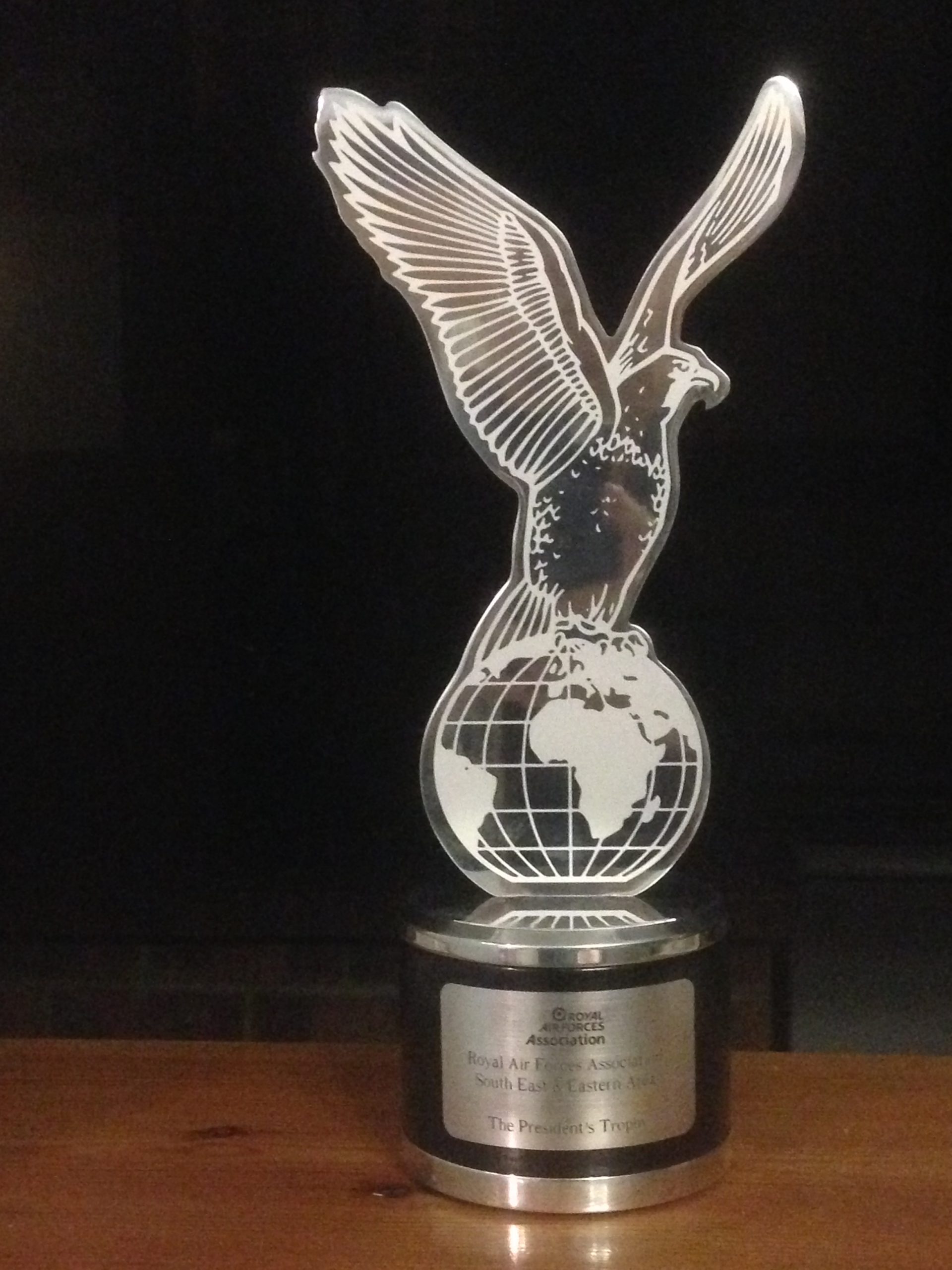 South East and East Area President's Trophy. RAF Association Eagle on World Emblem