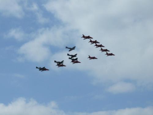 Red Arrows, Spitfires and Hurricanes, Commemorating Battle of Britain 75th Anniversary, Biggin Hill 2015