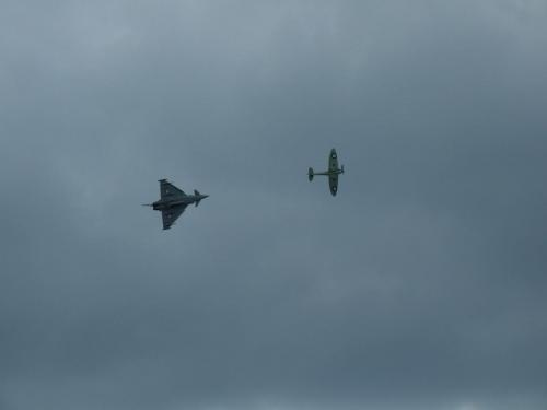 RAF Typhoon and Spitfire, Biggin Hill 2015